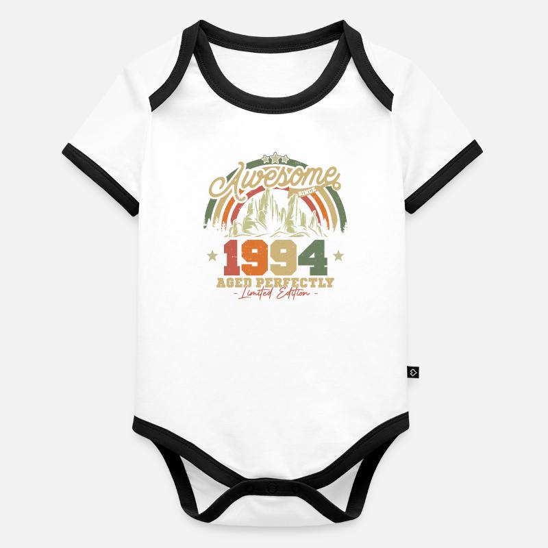 Vintage 1994 Geburtstagsgeschenk Baby Bio-Kurzarm-Kontrastbody