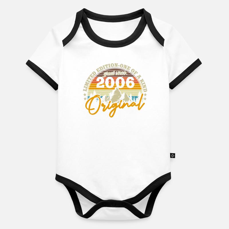 Retro 2006 Birthday Gift Organic Baby Contrasting Bodysuit