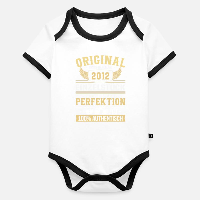 Vintage Jahrgangsgeschenk 2012 Baby Bio-Kurzarm-Kontrastbody