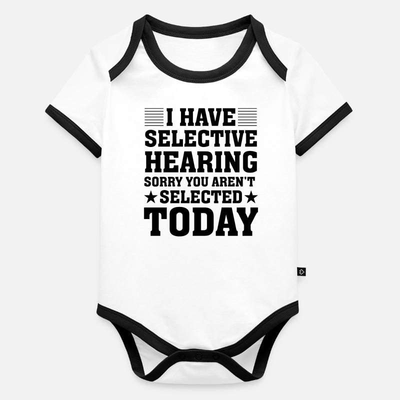 J’ai une audition sélective, désolé, vous n’êtes pas sélectionné Body Bébé bio contrasté manches courtes
