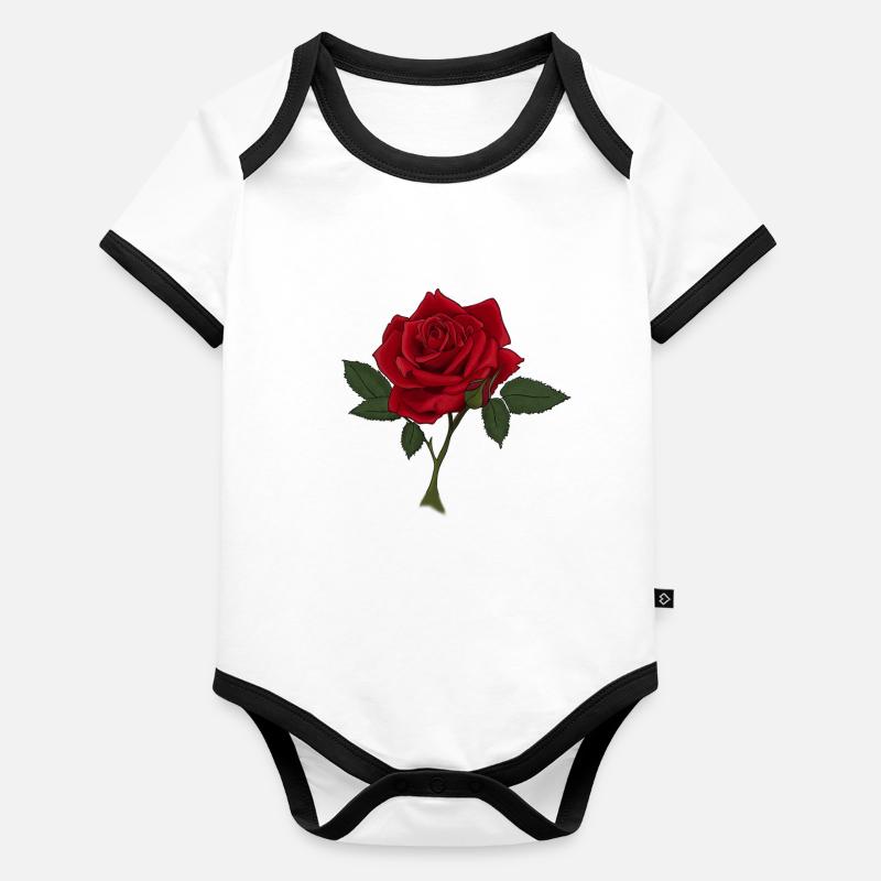 Rose Organic Baby Contrasting Bodysuit