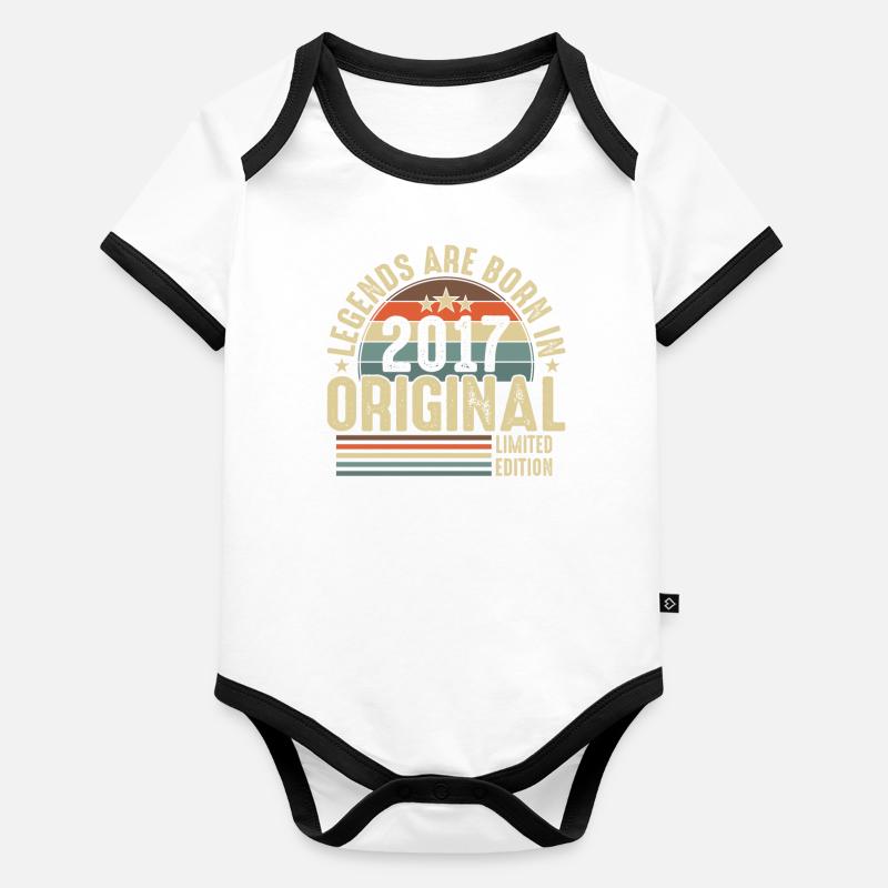 Legendary 7th birthday year 2017 Organic Baby Contrasting Bodysuit