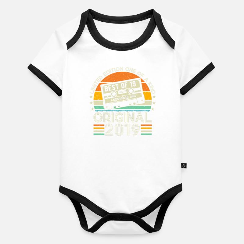 Vintage Jubiläum 2019 Baby Bio-Kurzarm-Kontrastbody