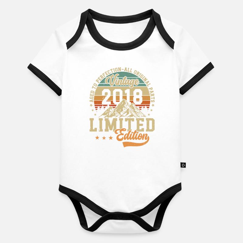 Vintage 2018 Legends Organic Baby Contrasting Bodysuit