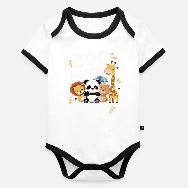 Zoo Animals Zookeeper Organic Baby Contrasting Bodysuit