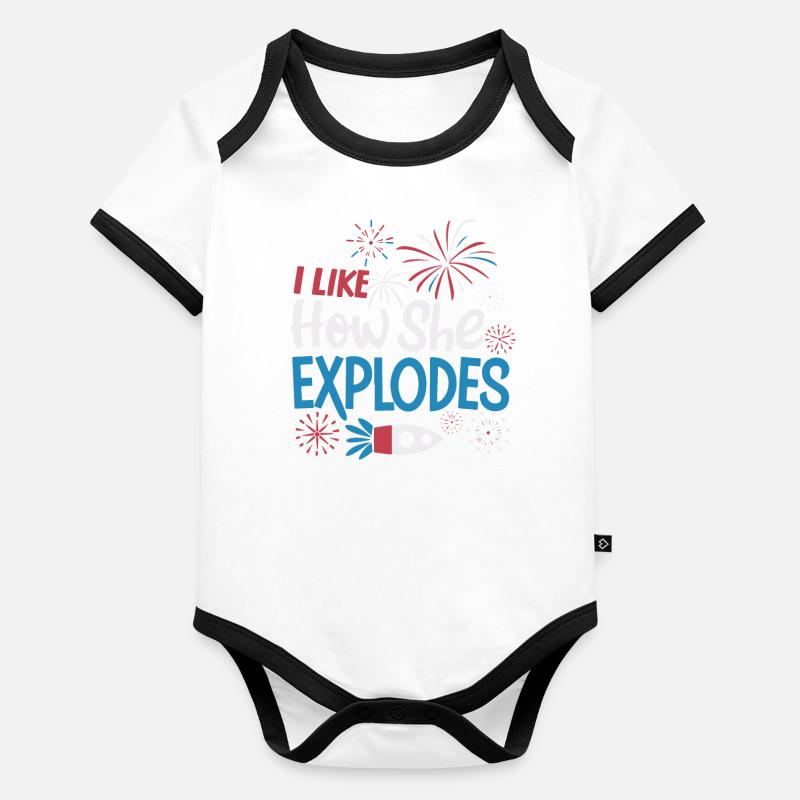 Pyrotechnics Fireworks Pyrotechnics Organic Baby Contrasting Bodysuit