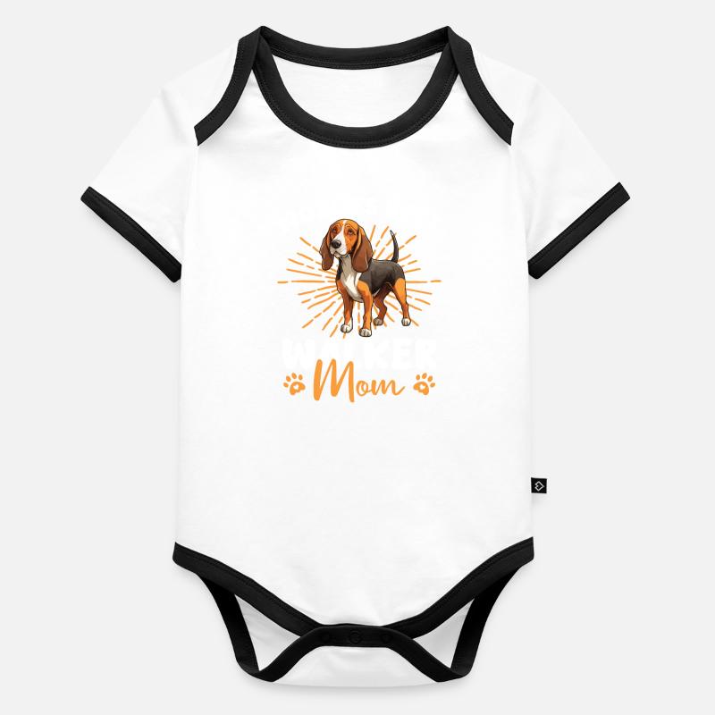 Treeing Walker Coonhound Walker Maman Body Bébé bio contrasté manches courtes