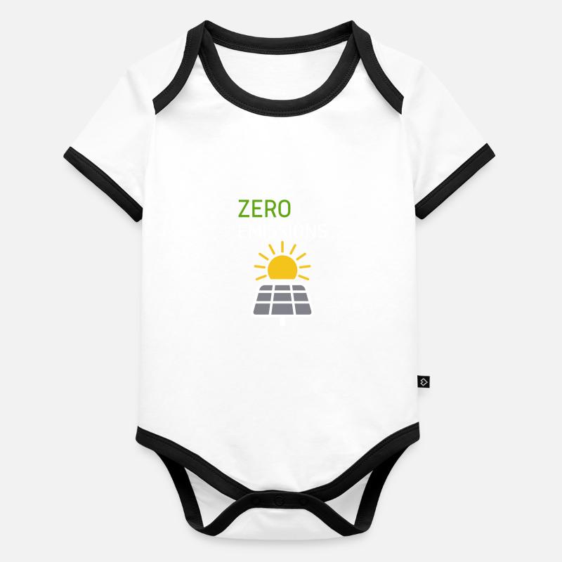 Zero emissions solar sun Organic Baby Contrasting Bodysuit