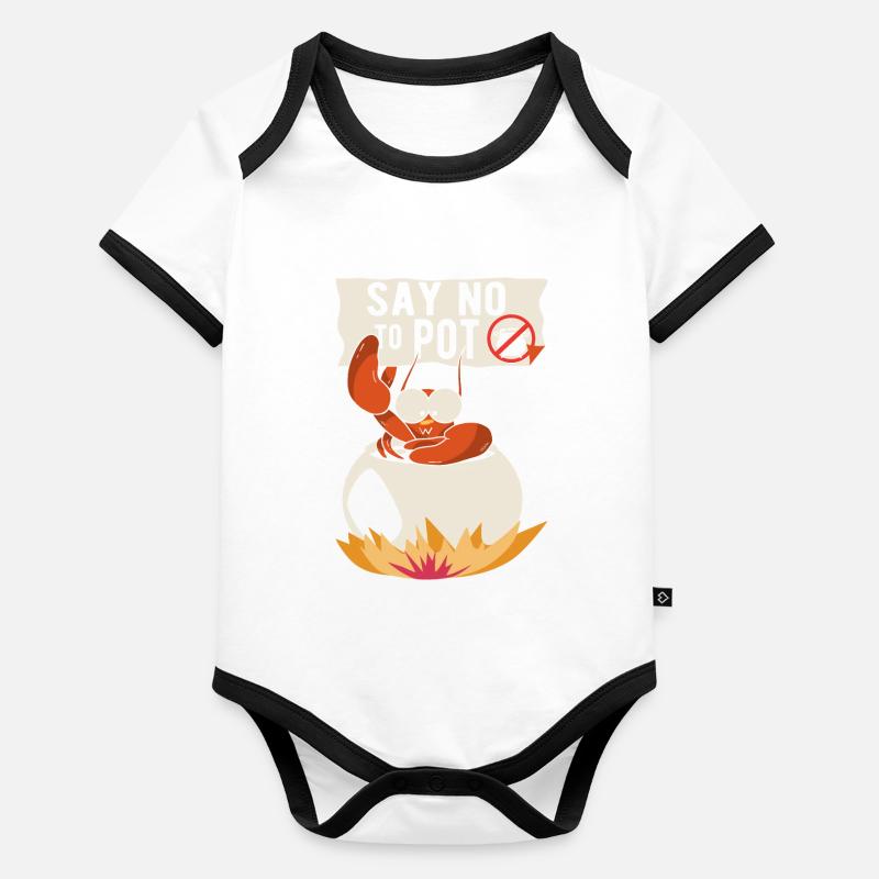 Crabs cook pun Funny crayfish Organic Baby Contrasting Bodysuit