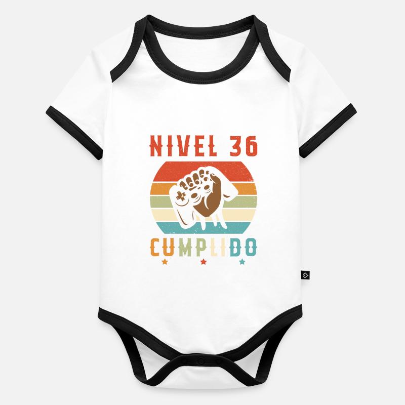 Niveau 36 complete Body Bébé bio contrasté manches courtes