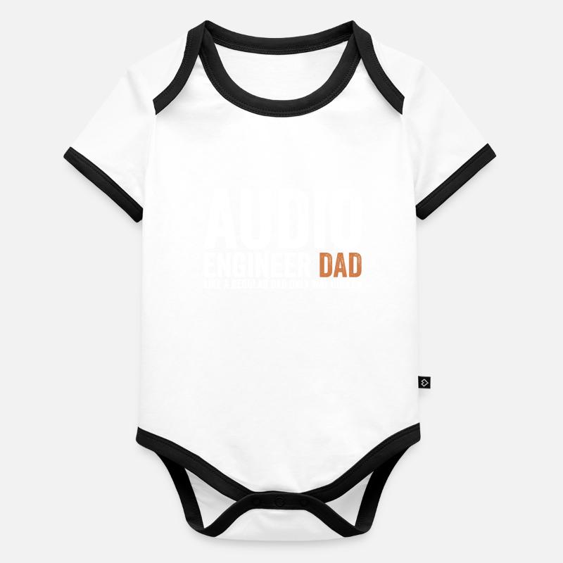 Papa - Audio Engineer Organic Baby Contrasting Bodysuit