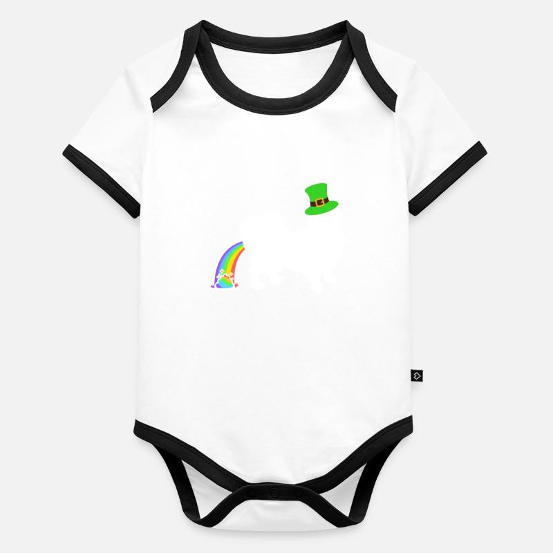 St. Patrick's Dog - Peknese Baby Bio-Kurzarm-Kontrastbody
