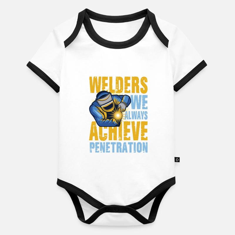 Welders We Always Achieve Penetration für einen Baby Bio-Kurzarm-Kontrastbody