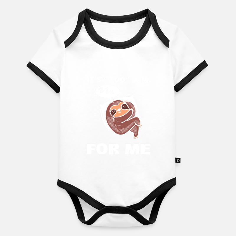 Sleeping sloth sleepyhead Organic Baby Contrasting Bodysuit