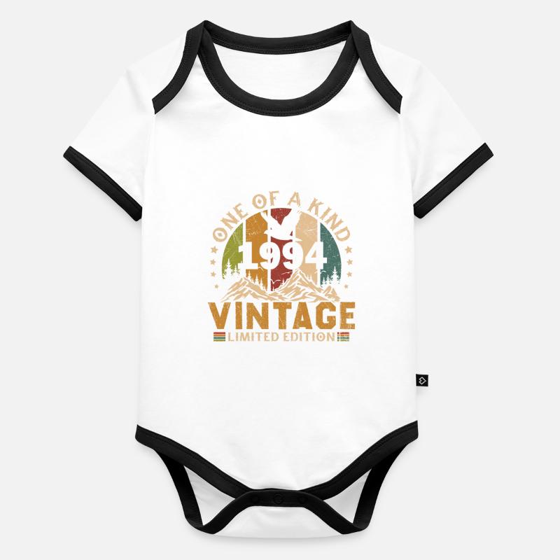 Original 1994 Vintage Retro Geburtstagsgeschenk Baby Bio-Kurzarm-Kontrastbody