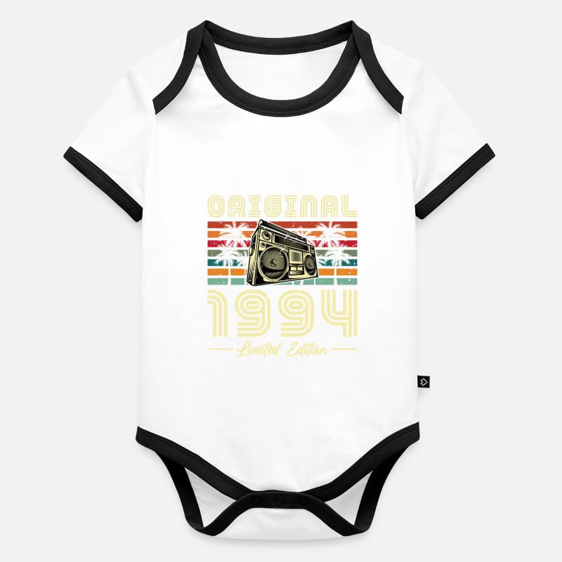 Original 1994 Vintage Retro Geburtstagsgeschenk Baby Bio-Kurzarm-Kontrastbody