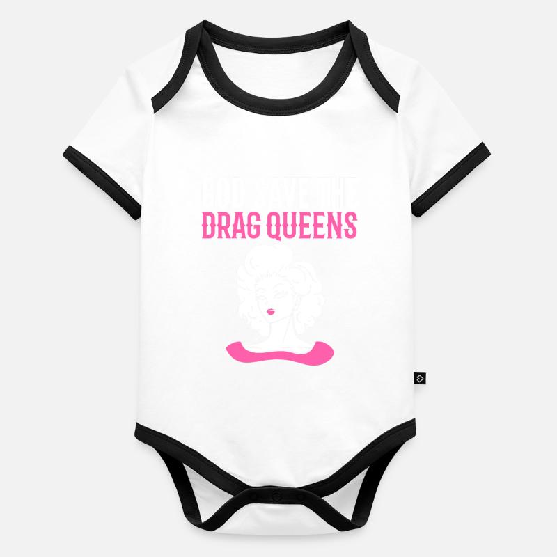 God Save The Drag Queens Weiblicher Imitator Baby Bio-Kurzarm-Kontrastbody