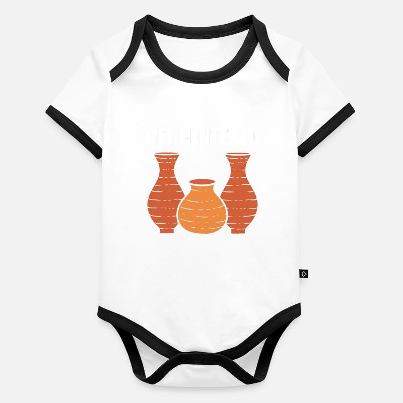 Get Centered Keramiker Baby Bio-Kurzarm-Kontrastbody