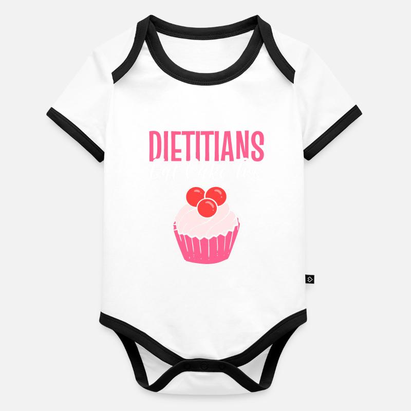 Lustiger Ernährungsberater Ernährungscoach Baby Bio-Kurzarm-Kontrastbody