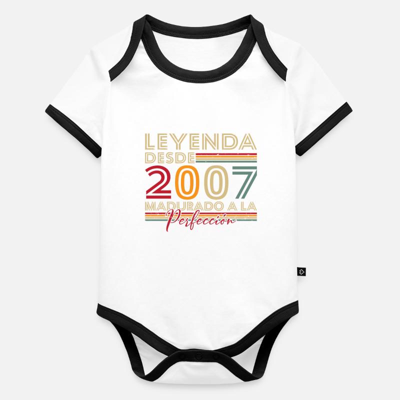 Legende seit 2007 Geburtstagsgeschenk Baby Bio-Kurzarm-Kontrastbody