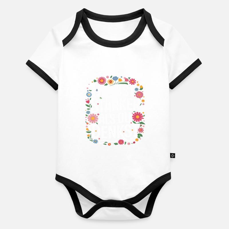Mach es einfach für einen Optimisten Baby Bio-Kurzarm-Kontrastbody