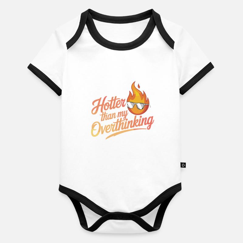 Plus chaud que mon design de flammes repensé avec Body Bébé bio contrasté manches courtes