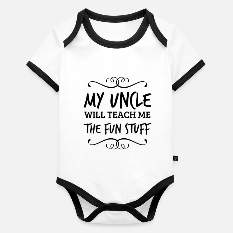 Baby Onkel Onkel Neffe Neffe Geschenk Baby Bio-Kurzarm-Kontrastbody