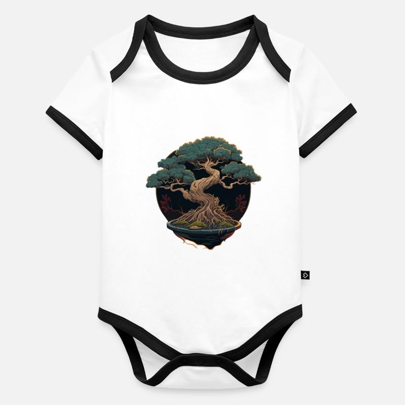 Cultivated Bonsai Tree Organic Baby Contrasting Bodysuit