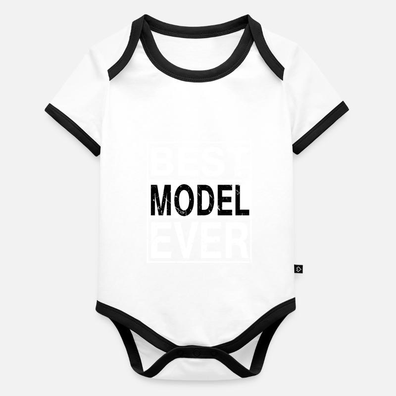 Meilleur modèle de tous les temps modèle cadeau Body Bébé bio contrasté manches courtes