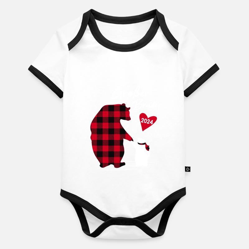Big Brother Bear 2024 Organic Baby Contrasting Bodysuit
