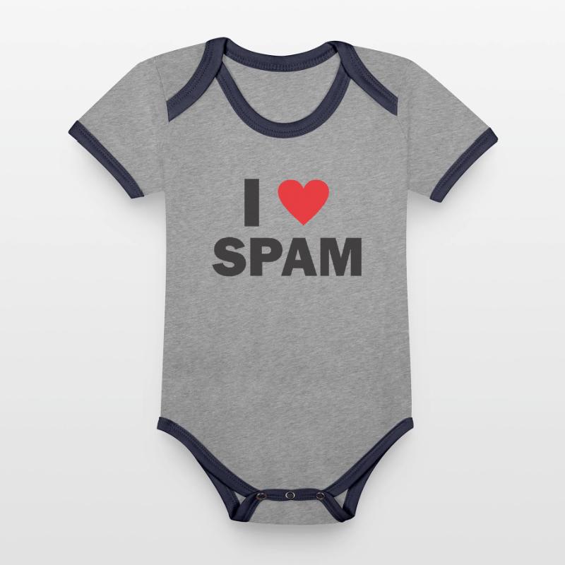 Spam Mail Email Birthday Gift Organic Baby Contrasting Bodysuit