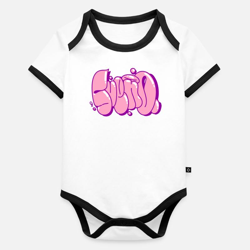 Traum-Graffiti Baby Bio-Kurzarm-Kontrastbody