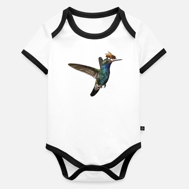 Colibri and Bee Organic Baby Contrasting Bodysuit