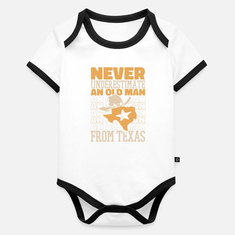 Texas State Texaner Texas Baby Bio-Kurzarm-Kontrastbody
