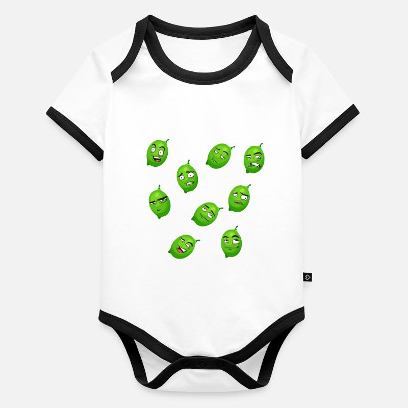 Chaux Body Bébé bio contrasté manches courtes