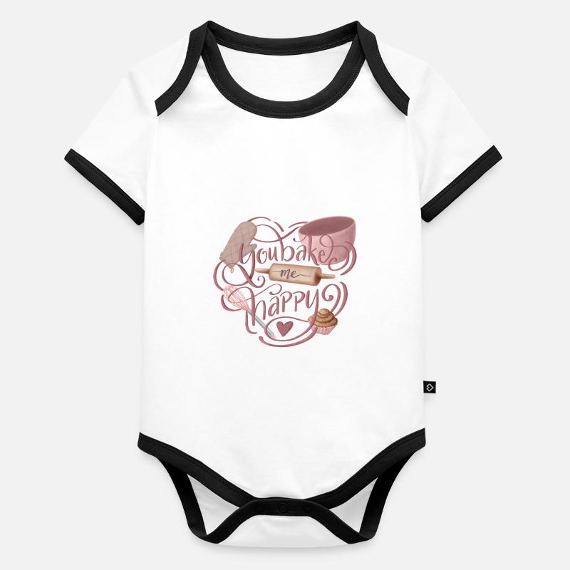 Bake me Happy Organic Baby Contrasting Bodysuit