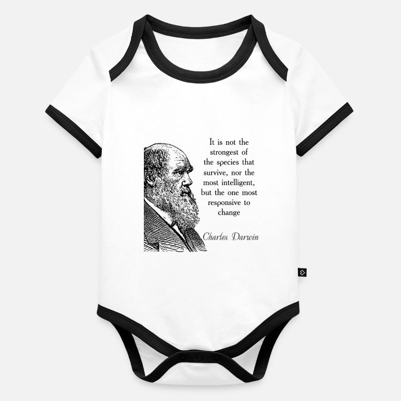 Cite Darwin Biology Theory of Evolution Organic Baby Contrasting Bodysuit