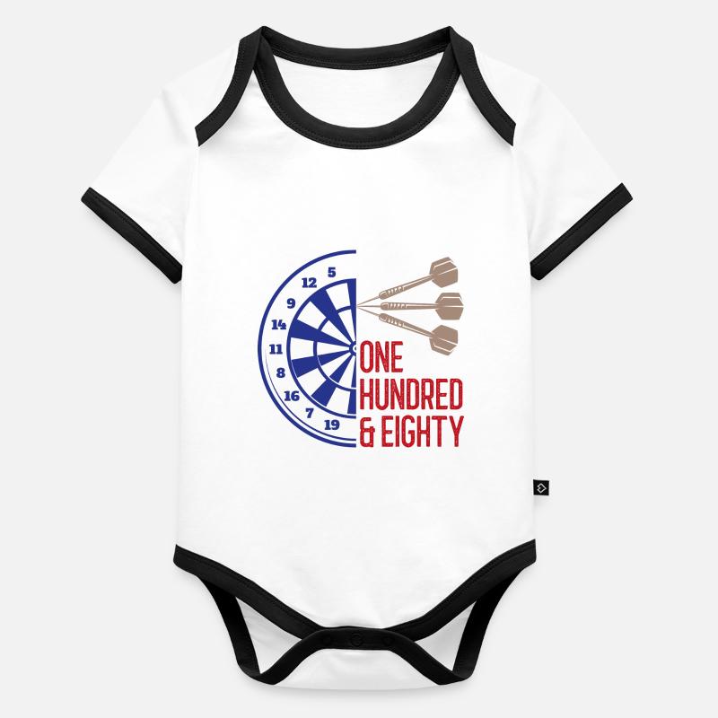 One hundred eighty gift darts throwing skewer Organic Baby Contrasting Bodysuit