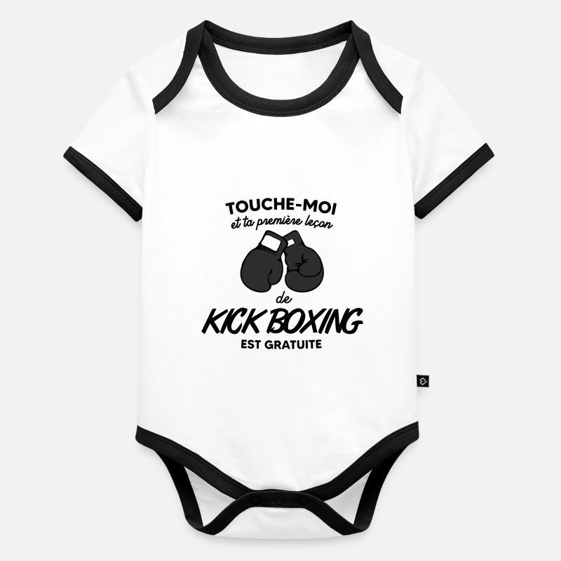 leçon de kick boxing - Change couleur des gants Body Bébé bio contrasté manches courtes