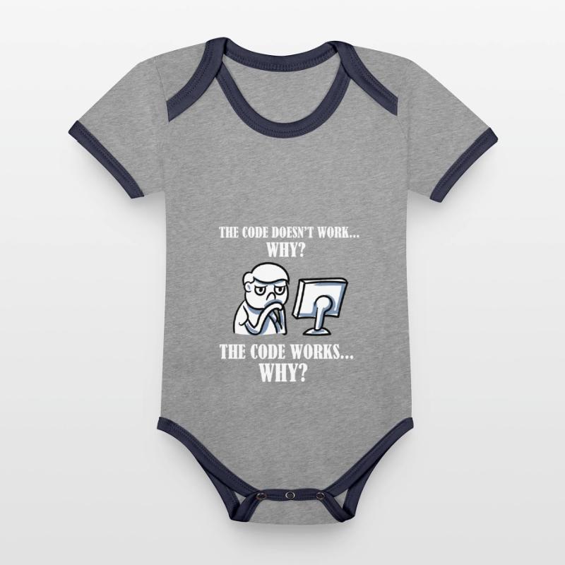 The Code Informatiker Programmierer Computer Admin Baby Bio-Kurzarm-Kontrastbody