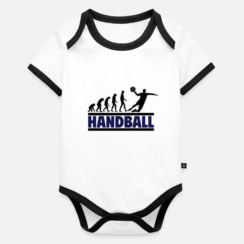 Évolution vers un joueur de handball,handball Body Bébé bio contrasté manches courtes