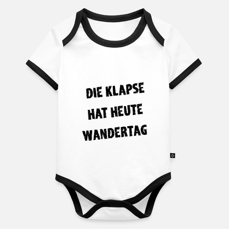 Die Klapse Hat Heute Wandertag Baby Bio-Kurzarm-Kontrastbody