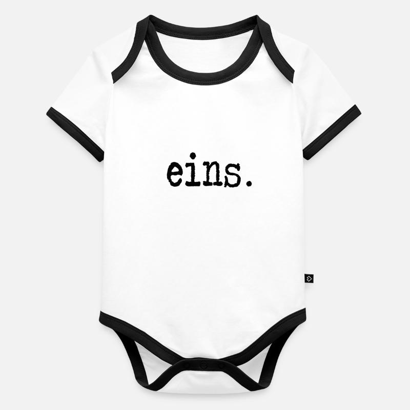Premier anniversaire - un Body Bébé bio contrasté manches courtes