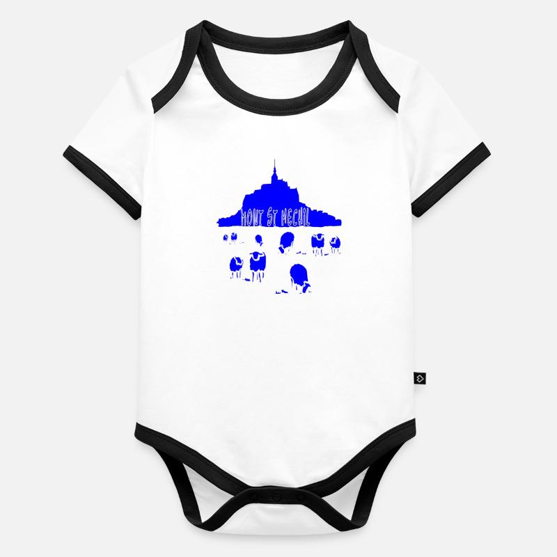 MONT SAINT MECHIL Body Bébé bio contrasté manches courtes