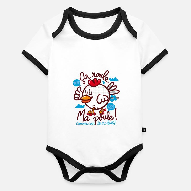 Freewheeling mein Huhn? Baby Bio-Kurzarm-Kontrastbody