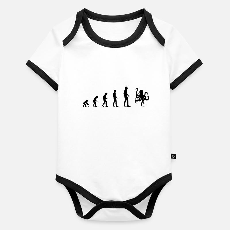 Kraken - Evolution Body Bébé bio contrasté manches courtes