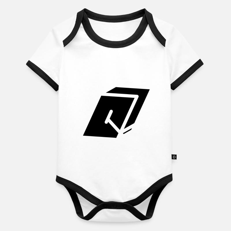 Abstract Q Brief Baby Bio-Kurzarm-Kontrastbody