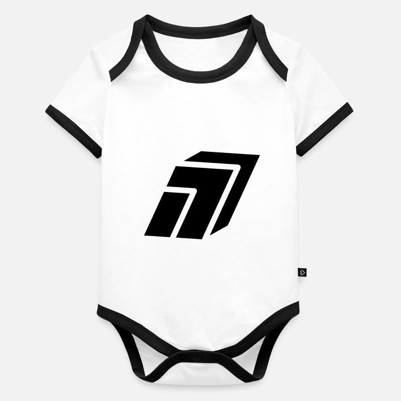 Abstract Nummer 7 Baby Bio-Kurzarm-Kontrastbody