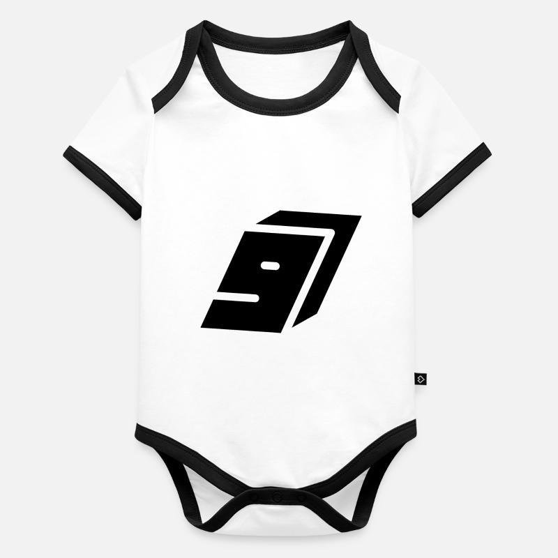 Abstract Nummer 9 Baby Bio-Kurzarm-Kontrastbody