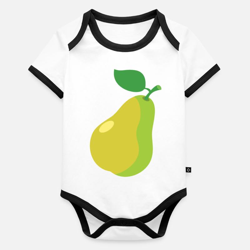 pear Organic Baby Contrasting Bodysuit